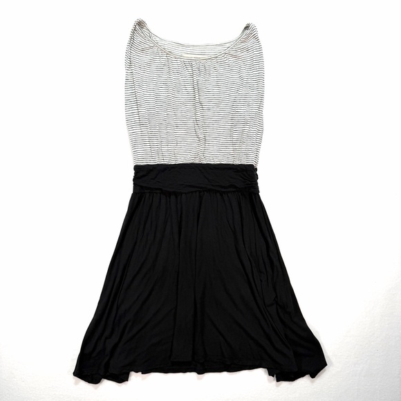 LOFT Dresses & Skirts - Ann Taylor LOFT Women's Jersey Knit Sleeveless Dress Black White XS Stretch
